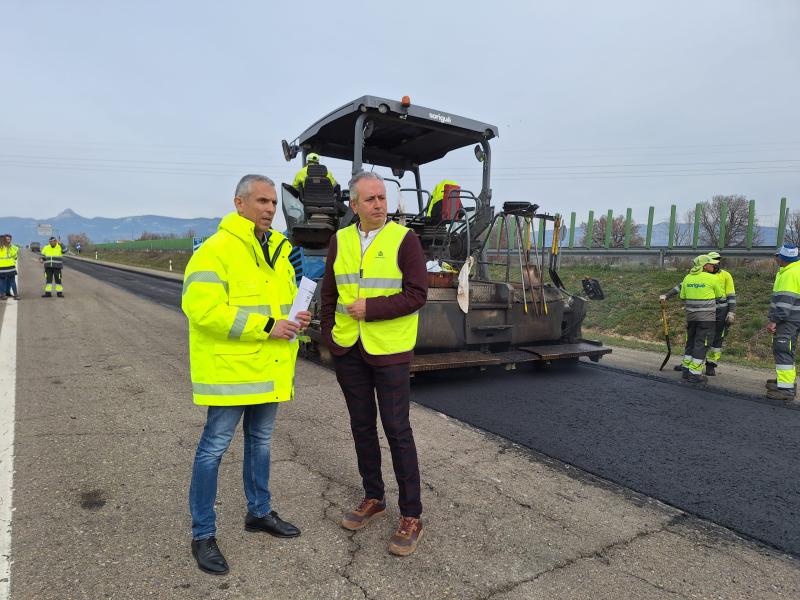 El Ministeri de Transports avança en la rehabilitació del ferm de la A-23 a Osca