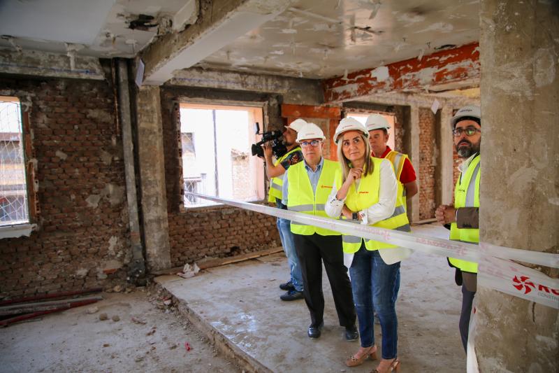 Milagros Tolón visita les obres de restauració de l'edifici de la Delegació del Govern en Zocodover, “totalment necessàries per qüestions de seguretat i de patrimoni”