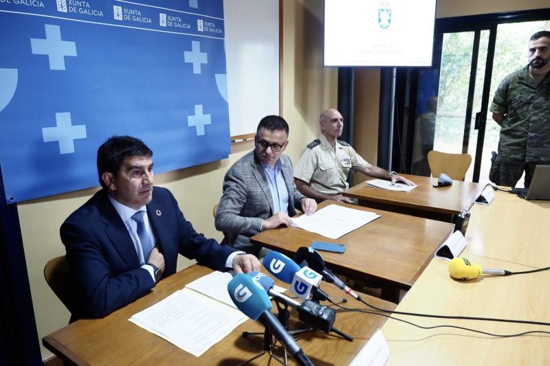 Pedro Blanco reitera que “para este Goberno non hai límite de medios na resposta diante dun incendio forestal en Galicia”