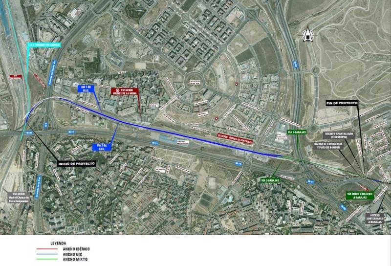 Transports adjudica per 18 milions d'euros les obres de senyalització per a avançar en la connexió d'alta velocitat amb l'Aeroport Adolfo Suárez Madrid-Barajas