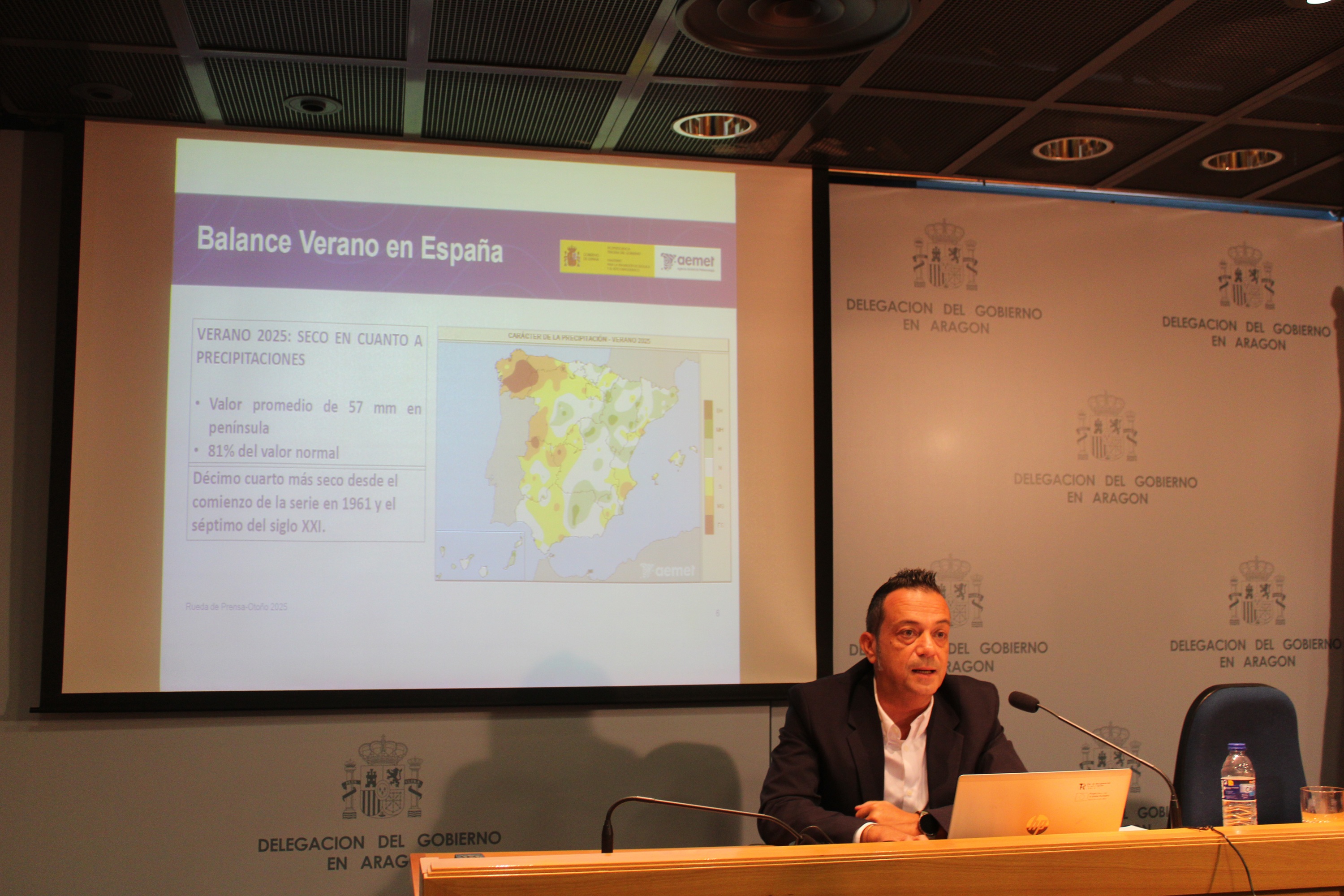 El delegado territorial de AEMET en Aragón ofreció el balance del verano y las previsiones del otoño.