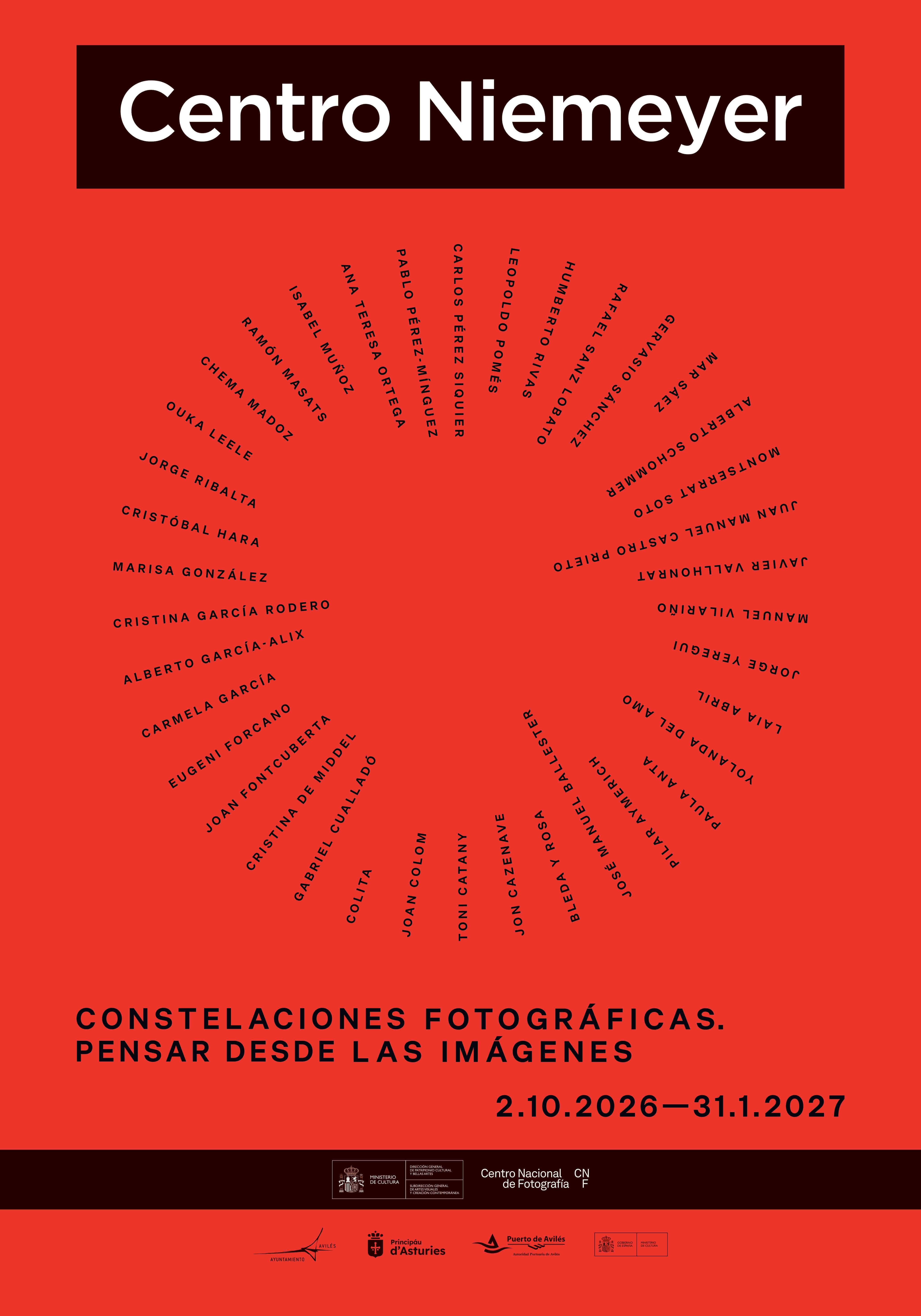 Cartel de la exposición en el Centro Niemeyer