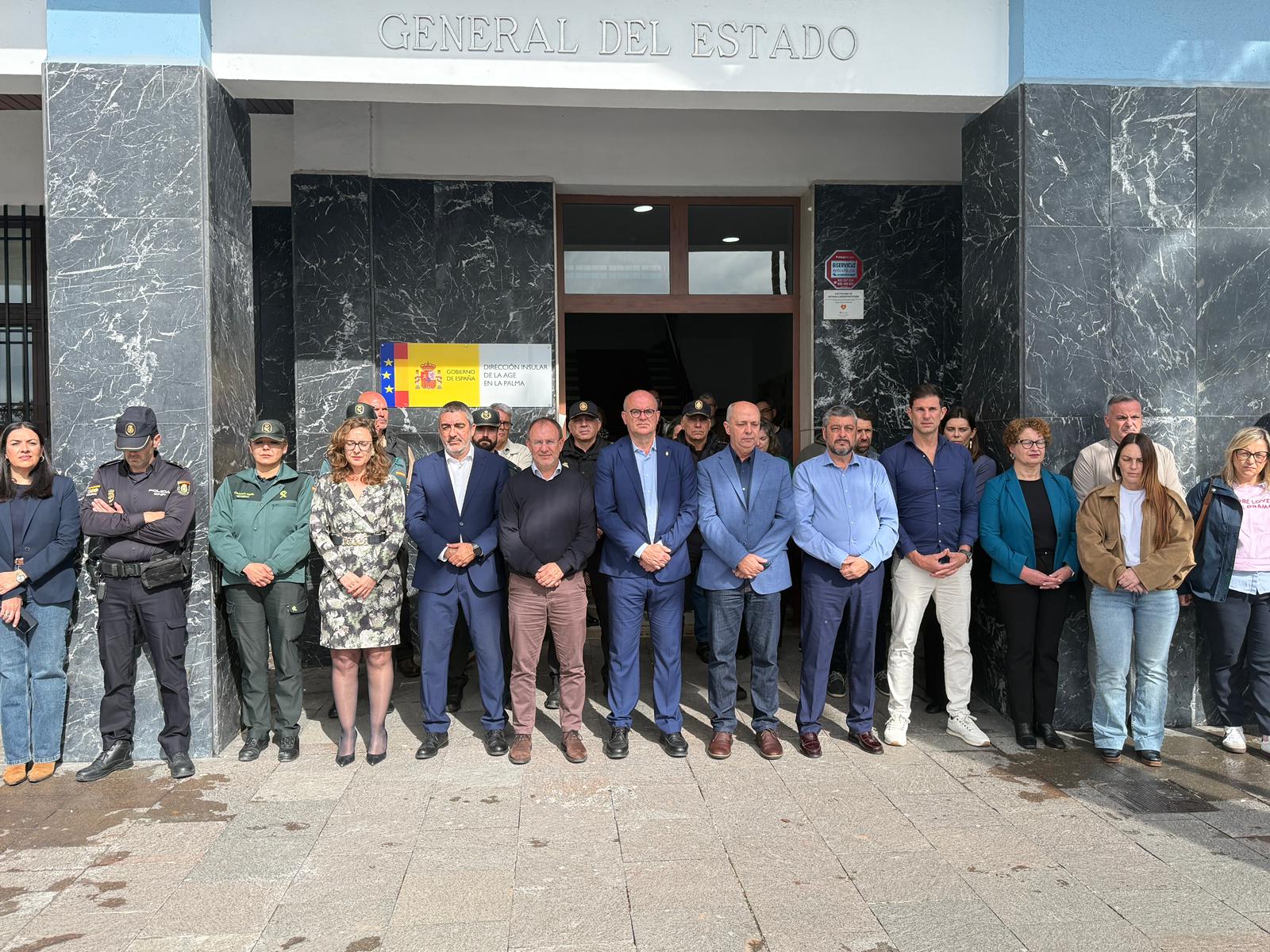 Minuto de silencio en La Palma