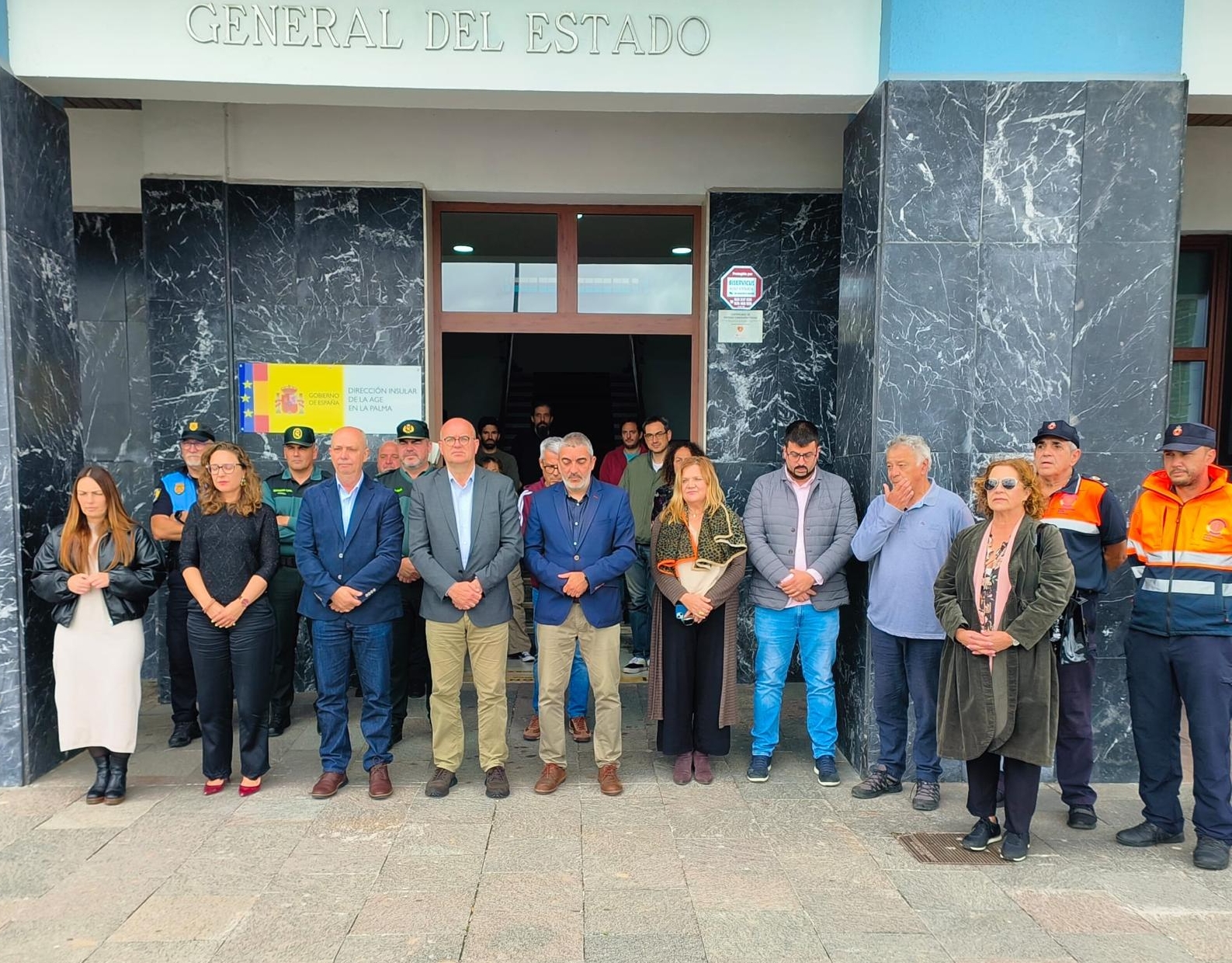 Minuto de silencio en La Palma