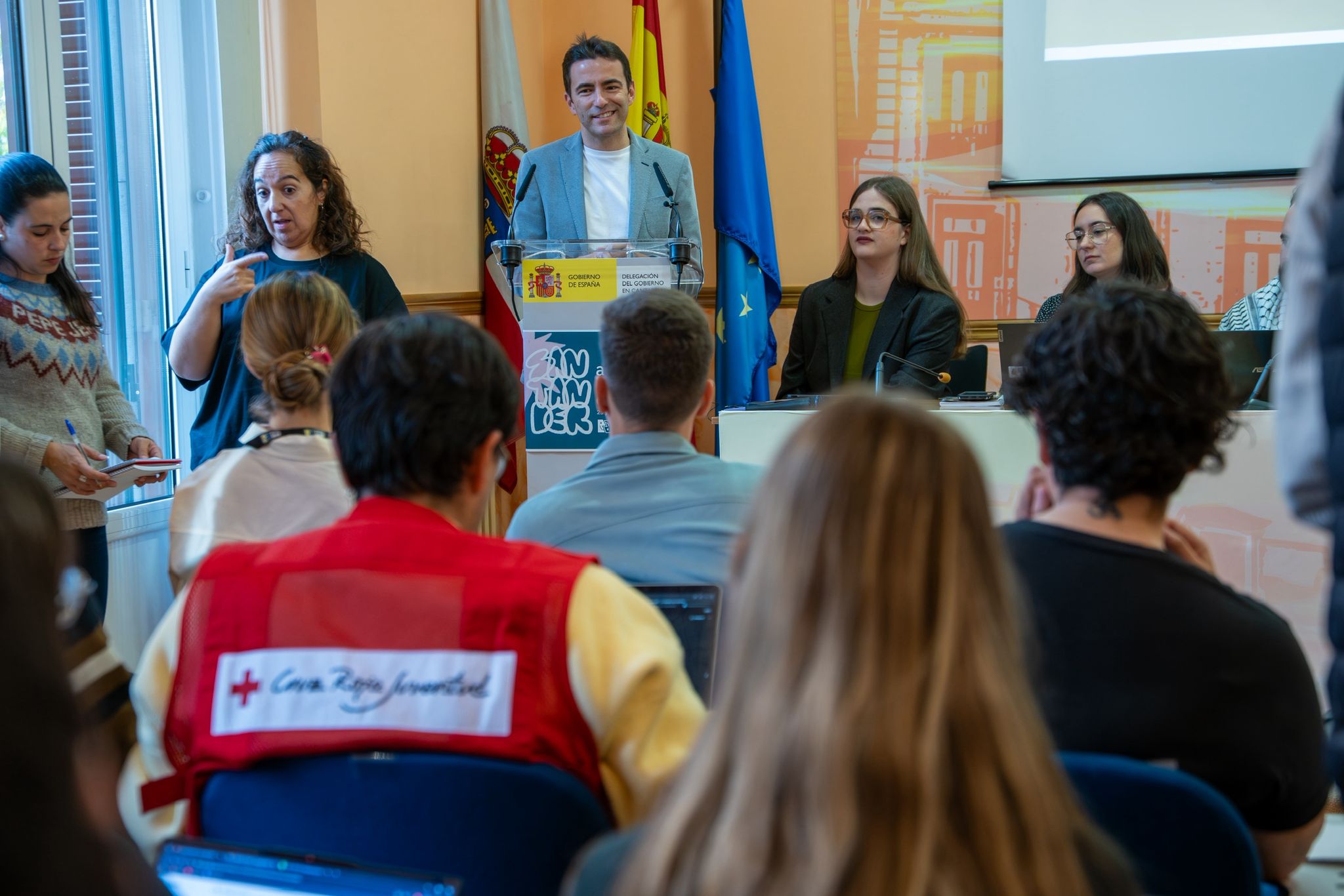 El delegado  en la Asamblea