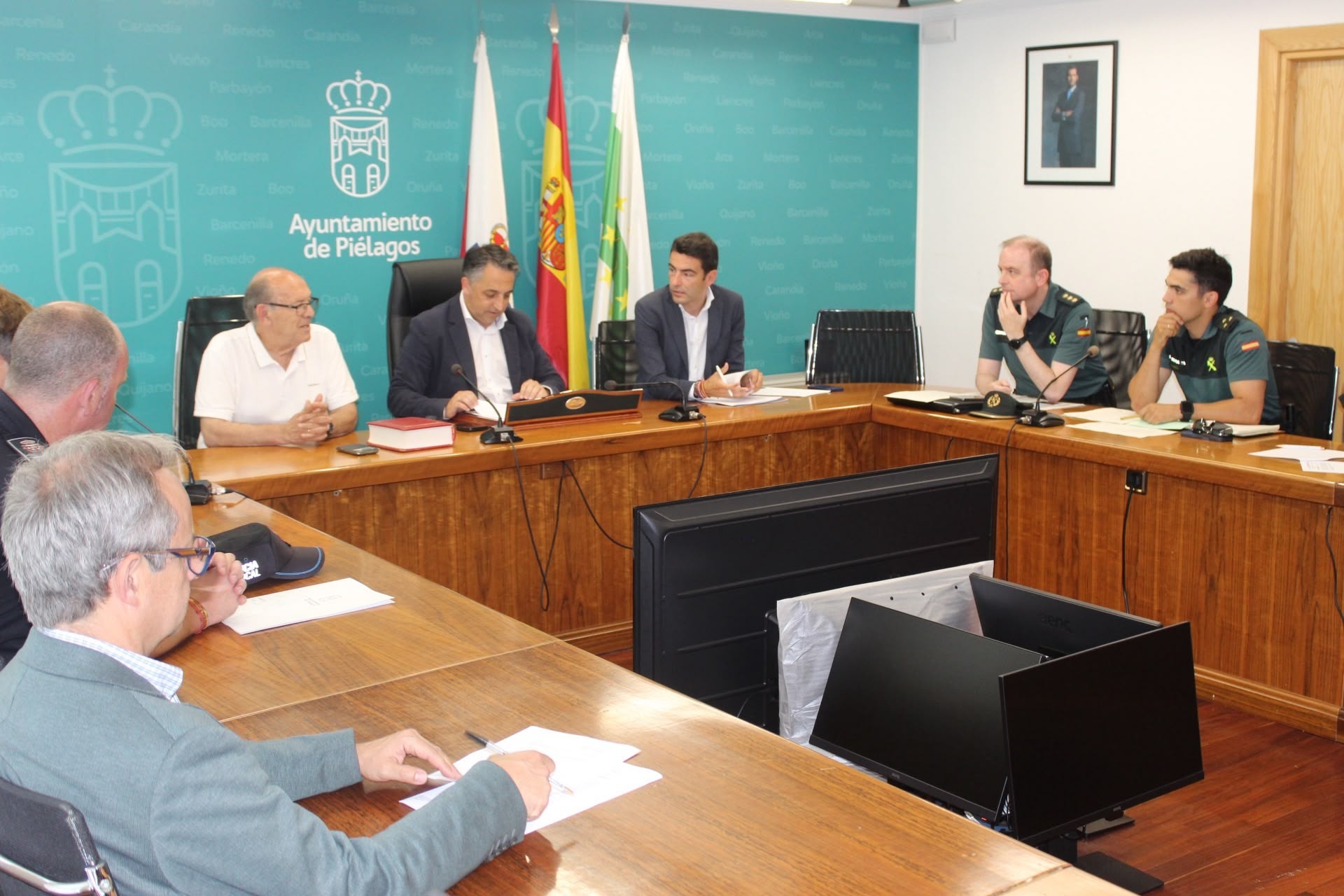 Mesa de la Junta Local de Seguridad de Piélagos