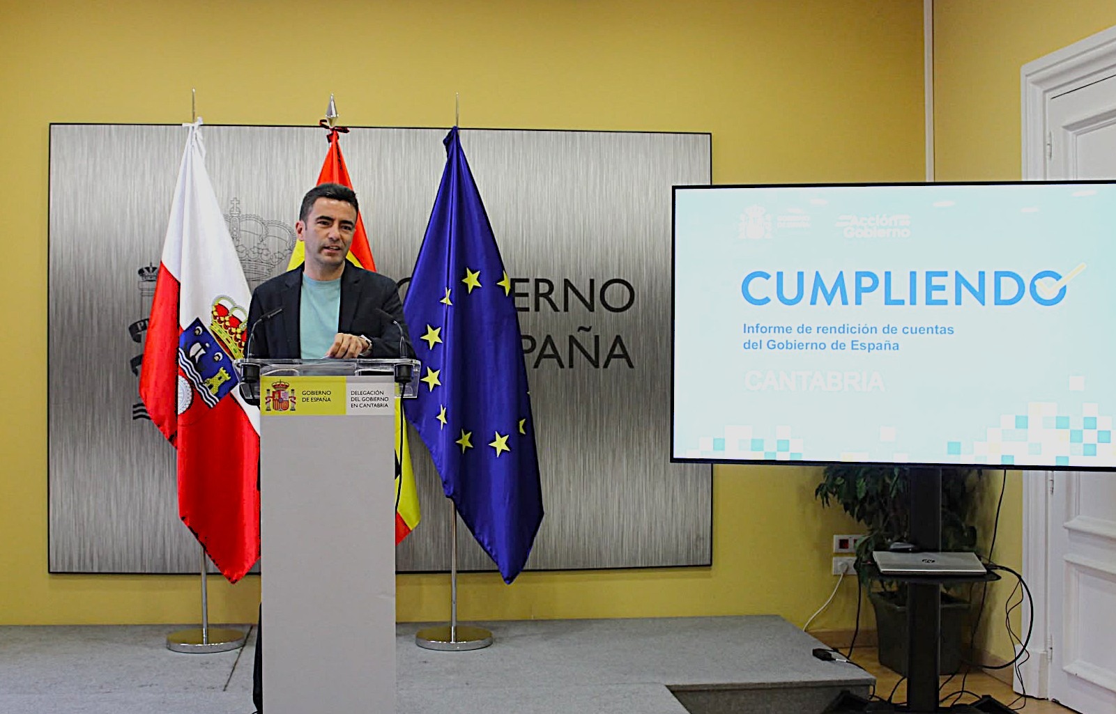 El delegado del Gobierno durante la rueda de prensa