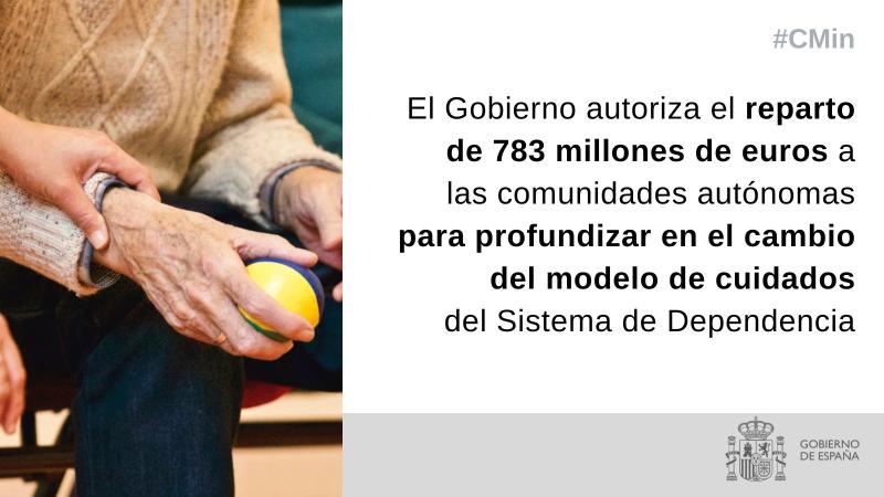 El Gobierno destina 40,1 millones de euros a Castilla-La Mancha para financiar el sistema de dependencia