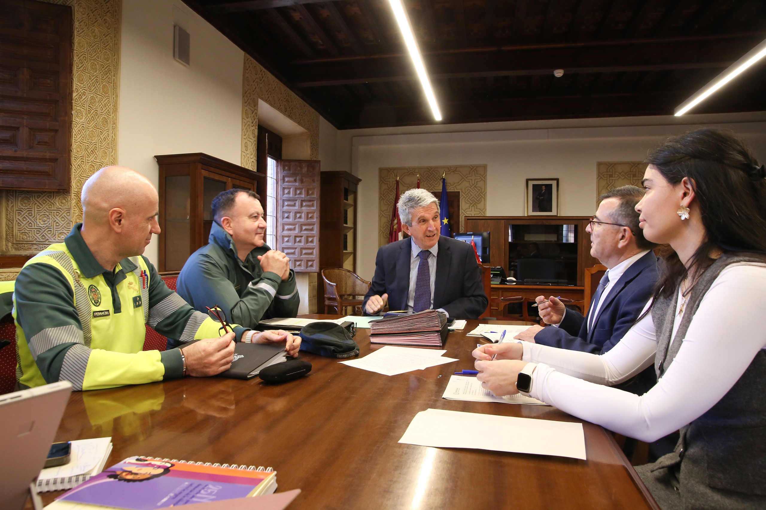 El delegado del Gobierno coordina el dispositivo de seguridad de la tractorada del día 11 a su paso por las carreteras de Castilla-La Mancha hasta Madrid