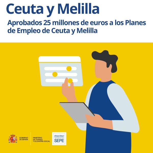 El Gobierno aprueba destinar 25 millones de euros a los Planes de Empleo de Ceuta y Melilla