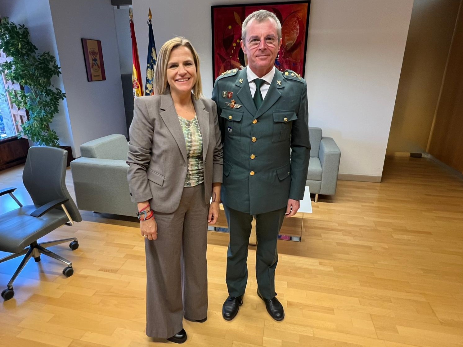 Despedida del general de la Guardia Civil, Arturo Prieto