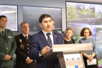 Imagen de archivo del delegado en la sala de pantallas de la DGT en A Coruña