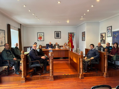 Eladio Santos, en el Concello de Viana do Bolo