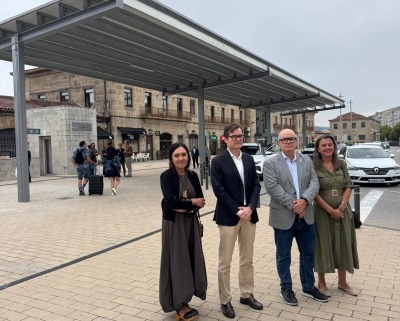 Eladio Santos, en la estación de tren de Ourense