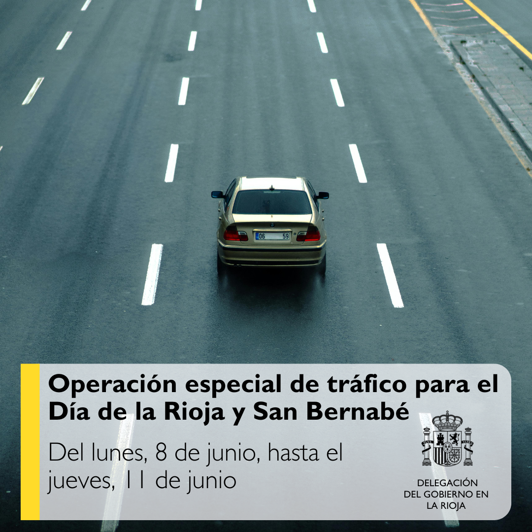 Operación especial de tráfico para el Día de la Rioja y San Bernabé