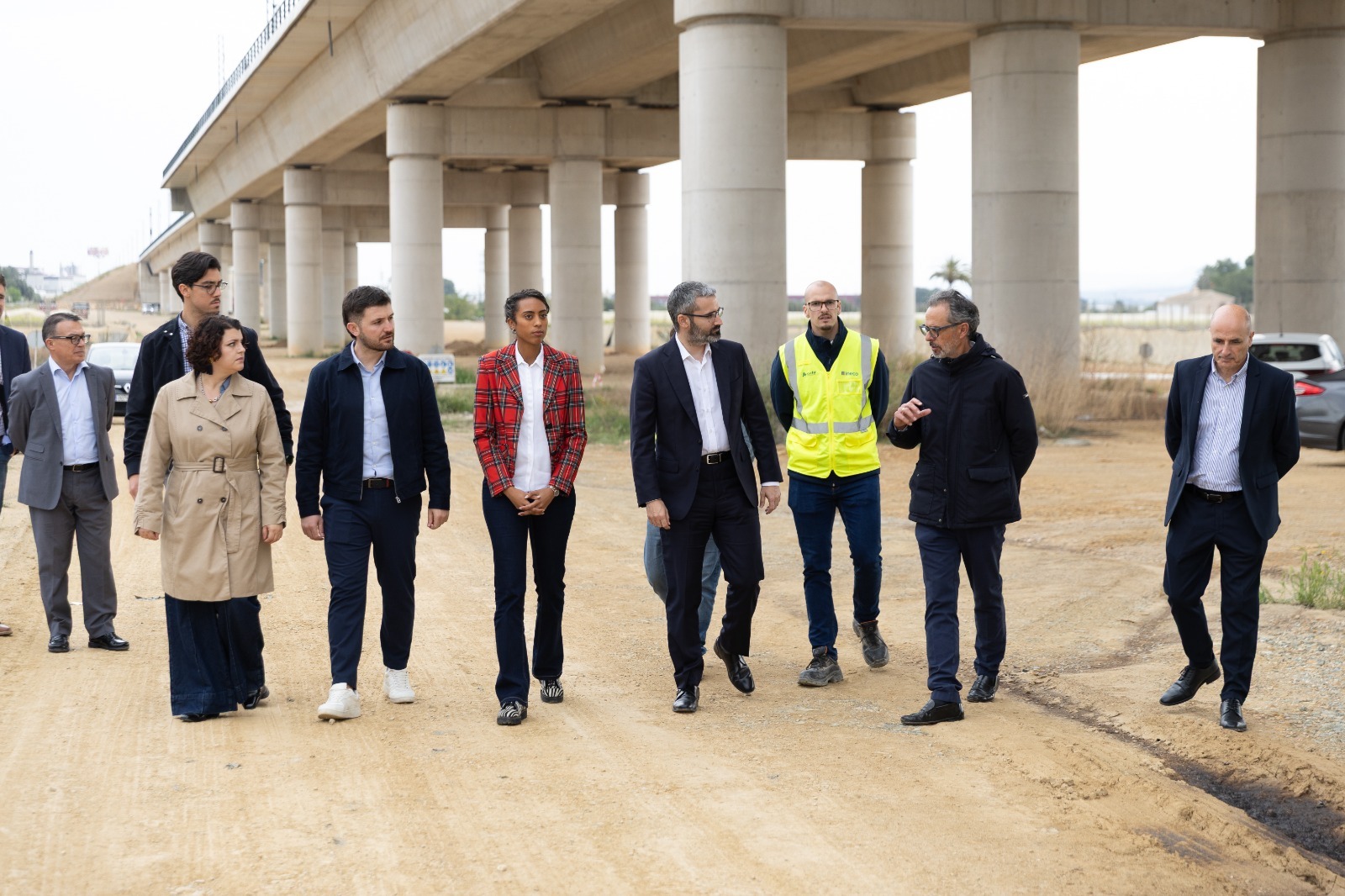 El delegado, durante su visita a las obras del AVE