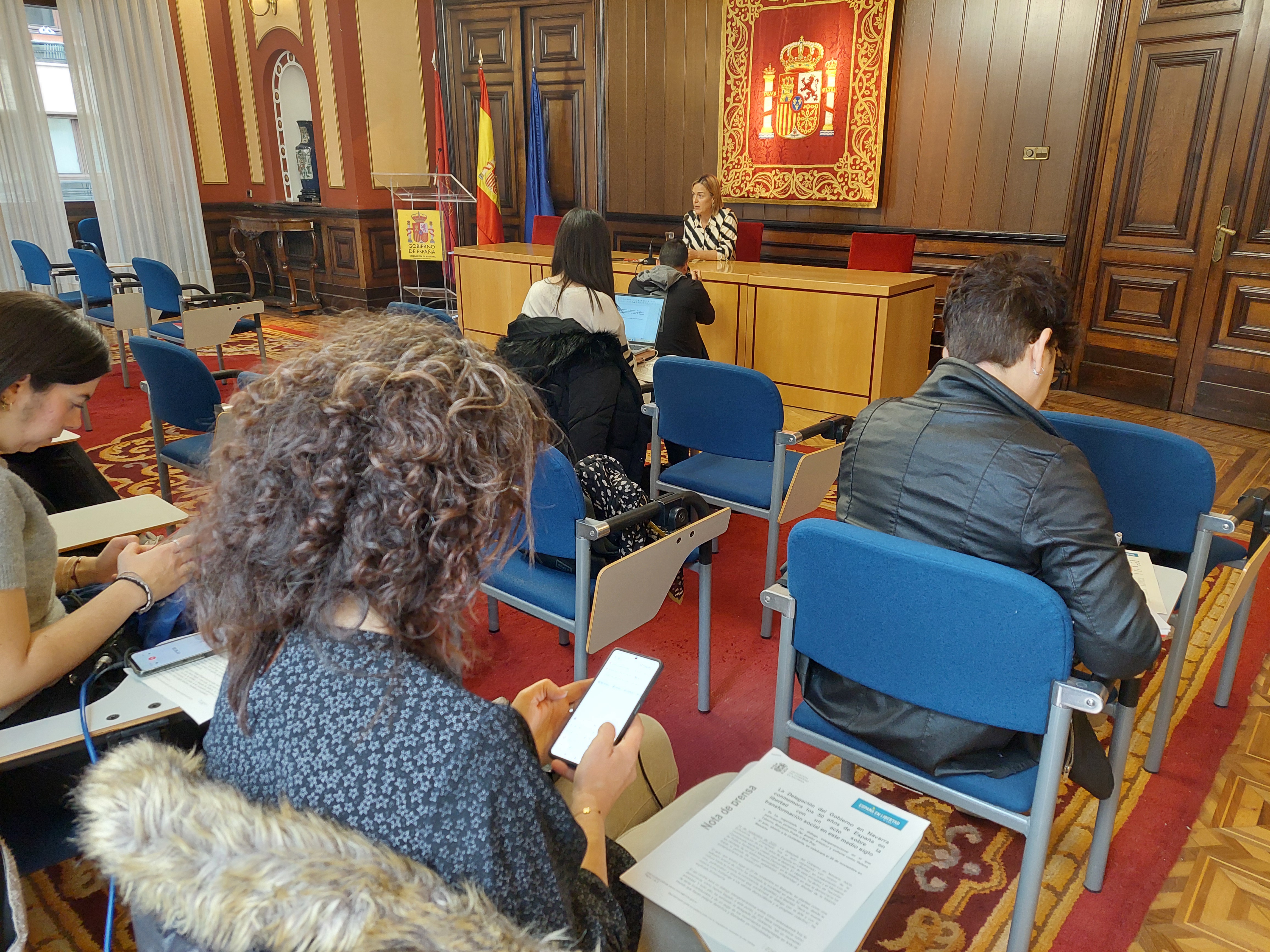 Rueda de prensa de la delegada del Gobierno en Navarra