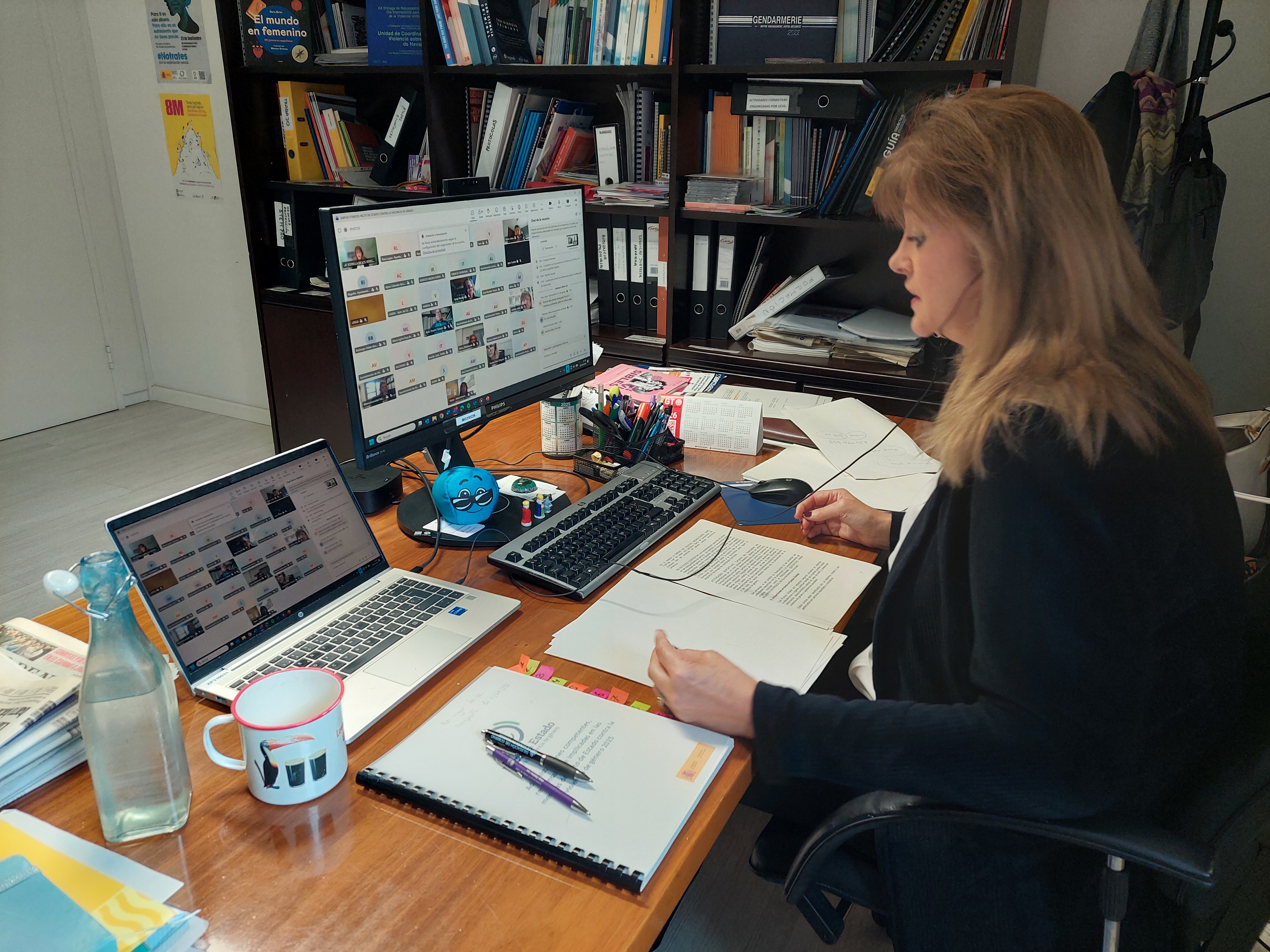 La directora de la Unidad de Coordinación contra la Violencia sobre la Mujer  imparte la formación telemática
