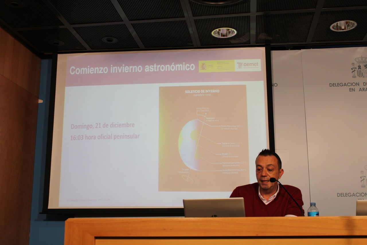 The territorial delegate of AEMET in Aragon has offered the balance of the autumn and the forecasts of the winter.