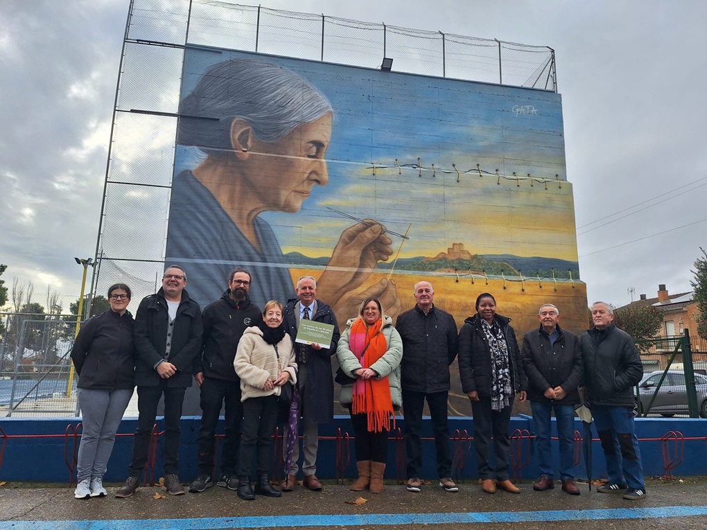 Mural inauguration of Almudévar.