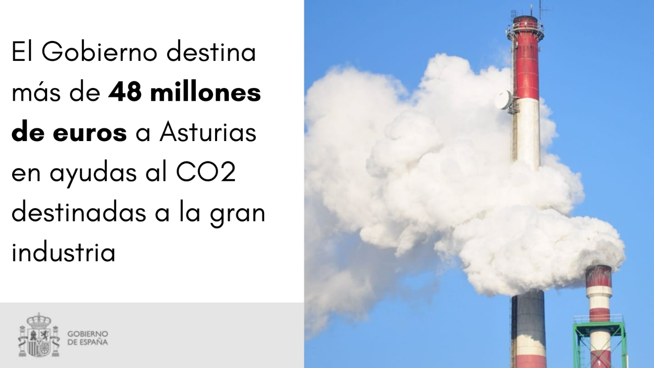The Government allocates more than 48 million euros to Asturias in CO2 aid for the big industry