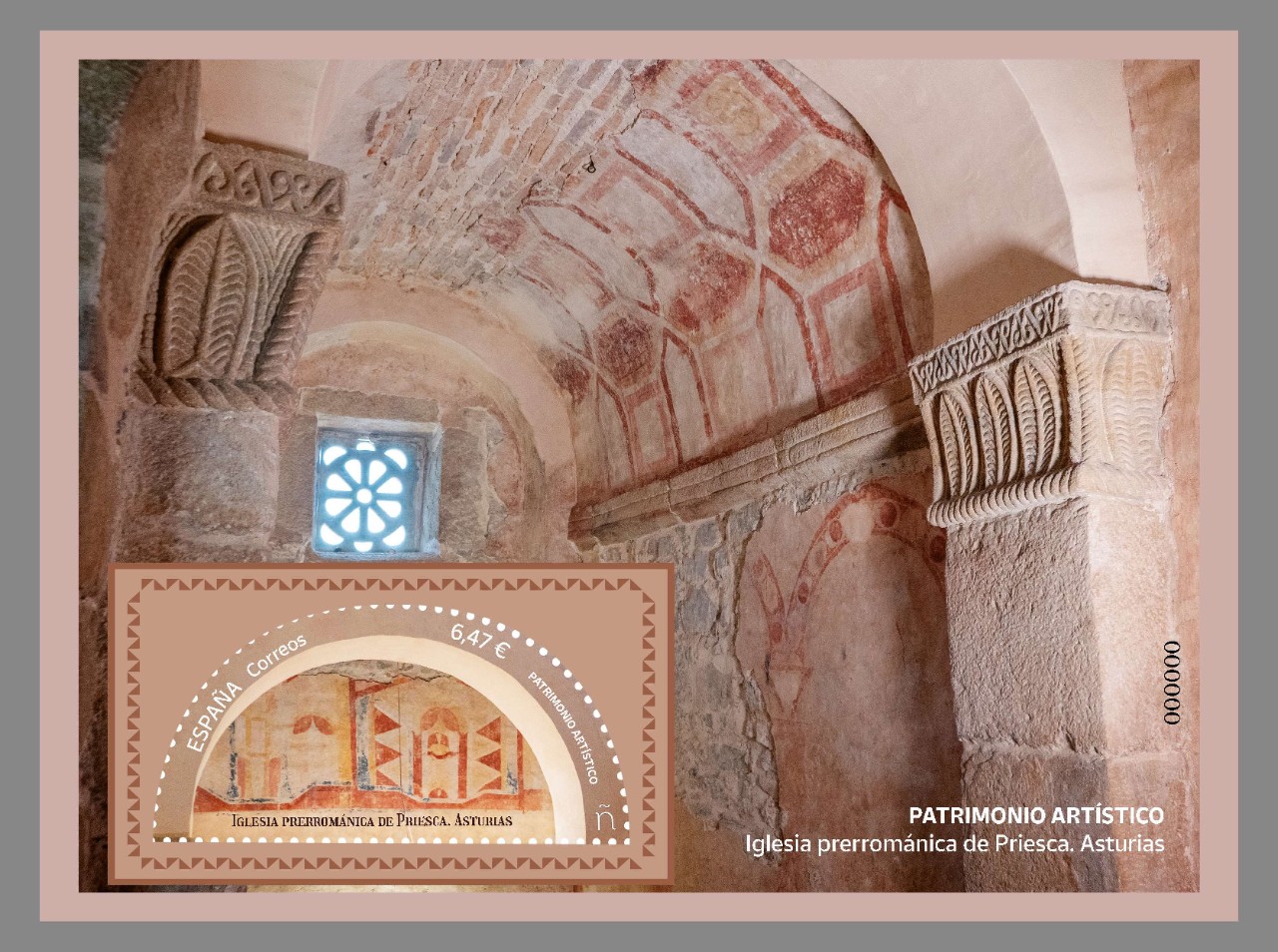 Correos dedicates a stamp to the church of Priesca in Villaviciosa