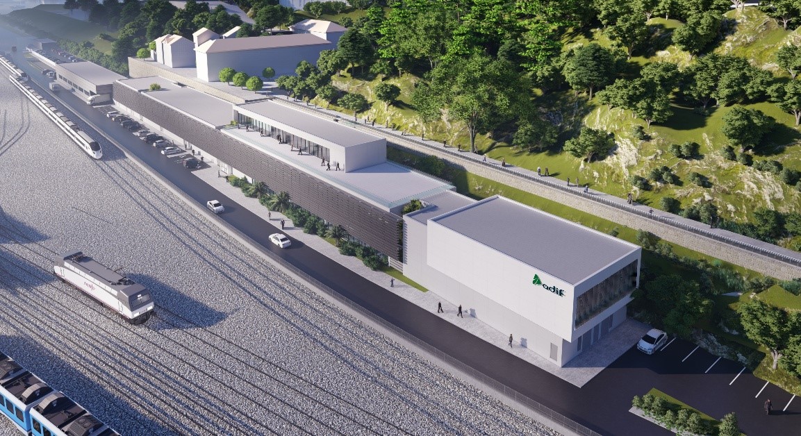 Infographic of the station building