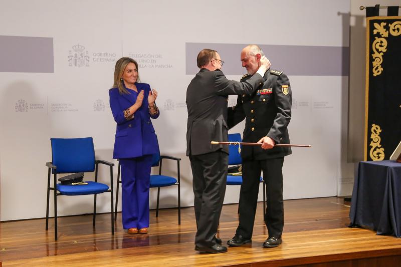 Milagros Tolón wishes successes to the new provincial commissioner of the National Police in Toledo and announces an increase in the staff in Castilla-La Mancha