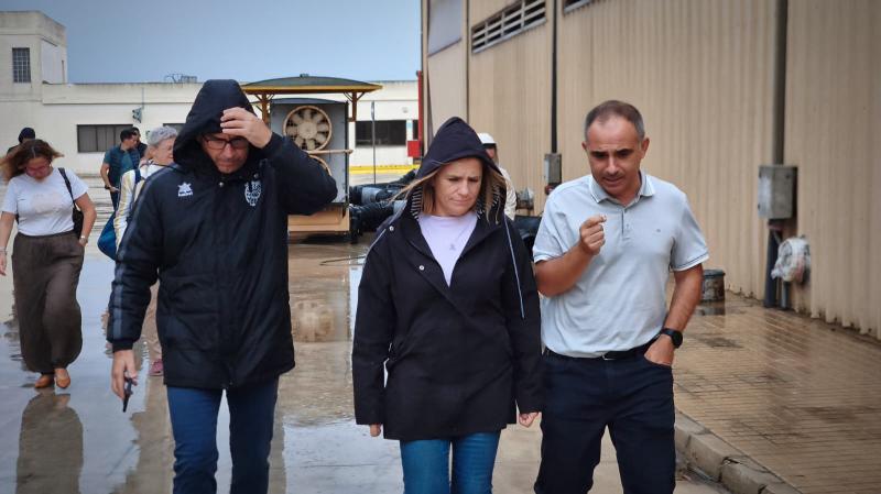 The delegate visits the areas affected by the storm in Sweden