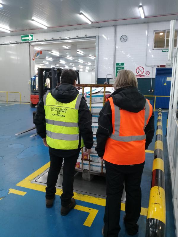 The Subdelegation of the Government delivers to the Food Bank of Vigo 65 tons of halibut seized from the fishing vessel Villa de Nores
