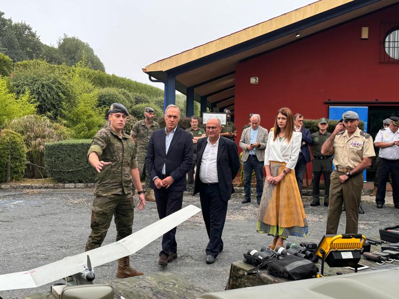 Abel Losada highlights the “total collaboration” of the Government of Spain with the Xunta in the fight against fire