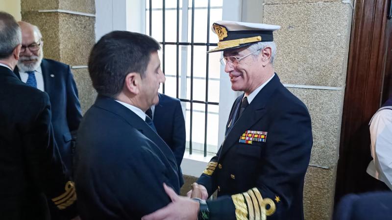 The government delegate participates in the reception of the Chief Admiral of the Armed Forces General Staff in Ferrol