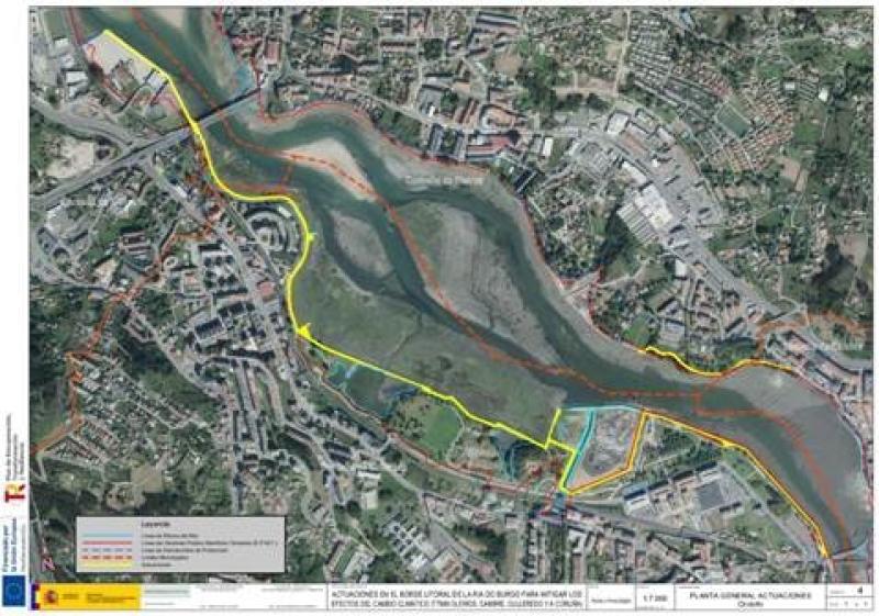 Pedro Blanco welcomes the progress made by the Ministry for the Ecological Transition in fulfilling the commitments made with the municipalities of the O Burgo estuary to improve its coastline