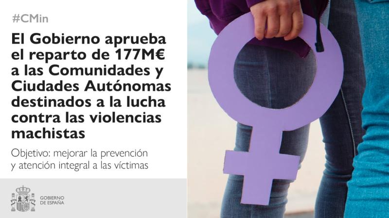The Government of Spain allocates more than 3 million euros to La Rioja to fight against all forms of male violence
