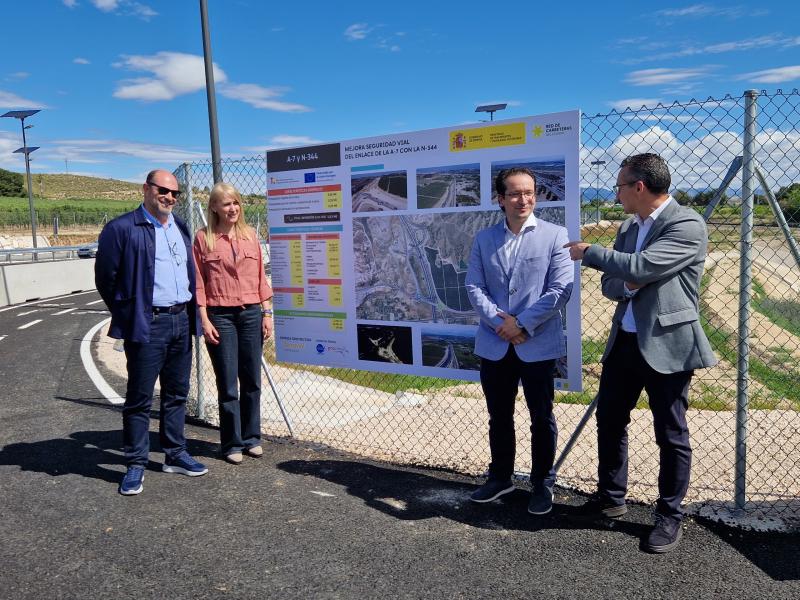 Guevara inaugurates works to improve mobility and road safety at the link between the A-7 and the N-344 in Murcia