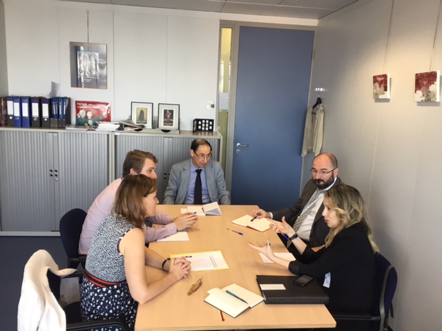 The commissioner in Brussels to meet with members of the EC