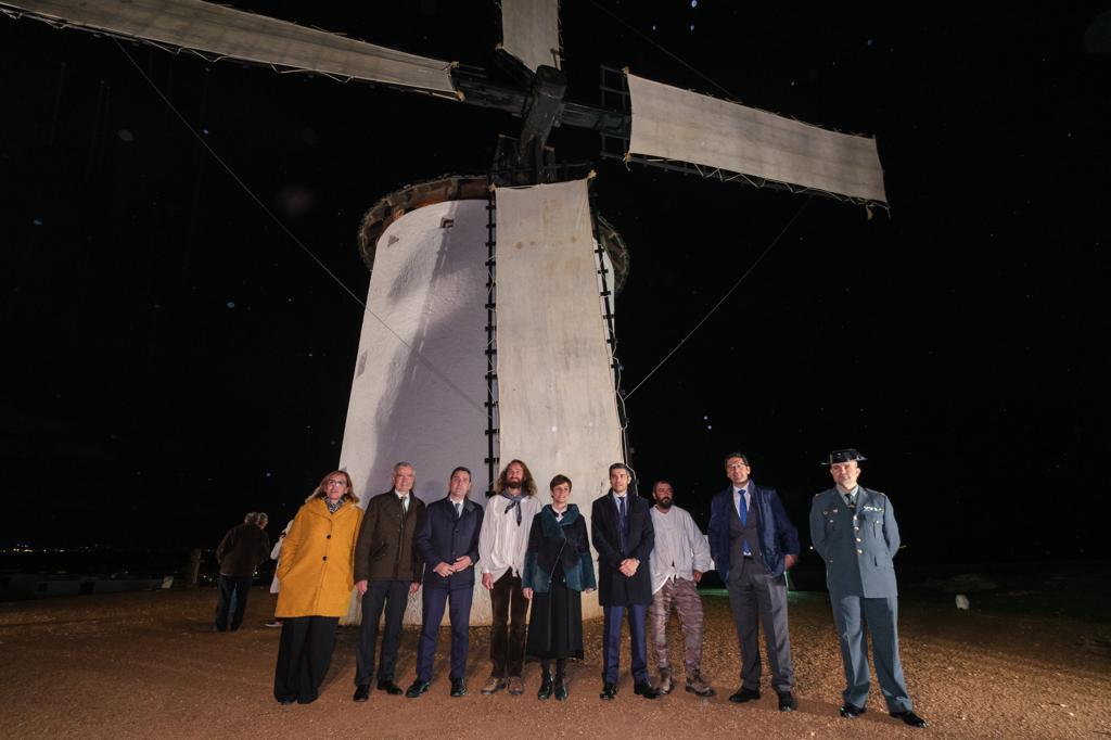 Inauguration of the artistic lighting of the historic mills of Campo de Criptana
