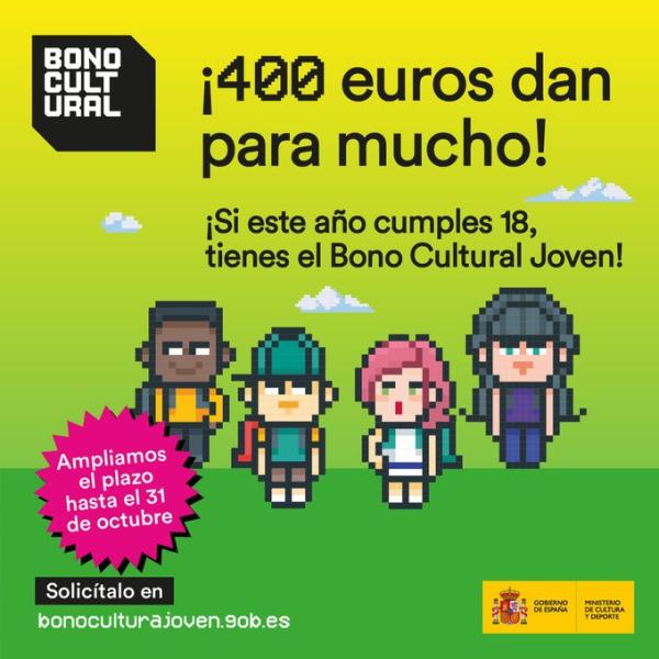 Kultura Bonu Gazteak 192.276 eragiketa egin ditu apirilera arte kultur sektoreko establezimenduetan, guztira 7,5 milioi euroko balioarekin