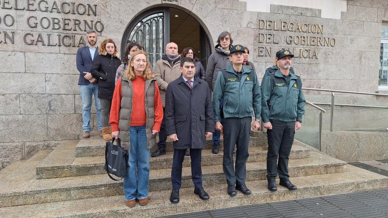 Pedro Blanco Coruñan izan da, Espainian egindako azken krimen matxista gaitzesteko ekitaldian