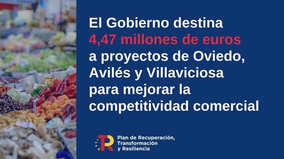 O Goberno adxudica máis de 4,4 millóns de euros a Asturias para impulsar tres proxectos de modernización de mercados municipais