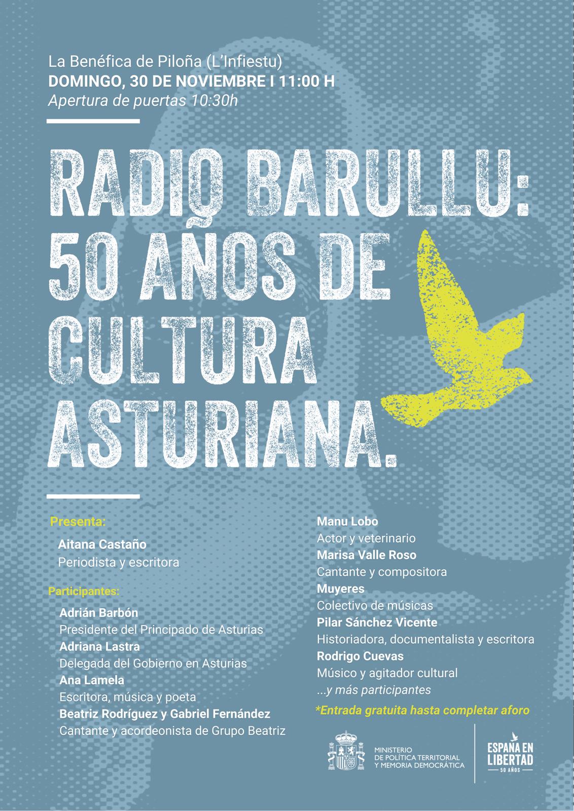 A Delegación do Goberno organiza este domingo en Piloña un acto cultural dentro da iniciativa ‘España en liberdade. 50 anos’