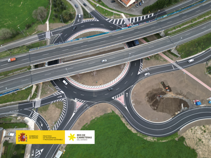 Finalizan as obras de mellora da seguridade na ligazón da Autovía da Meseta (A-67) en Tanos