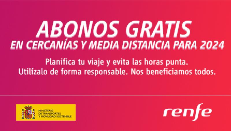 Renfe emite preto de 190.000 abonos gratis de Proximidades e Media Distancia na Comunidade de Madrid