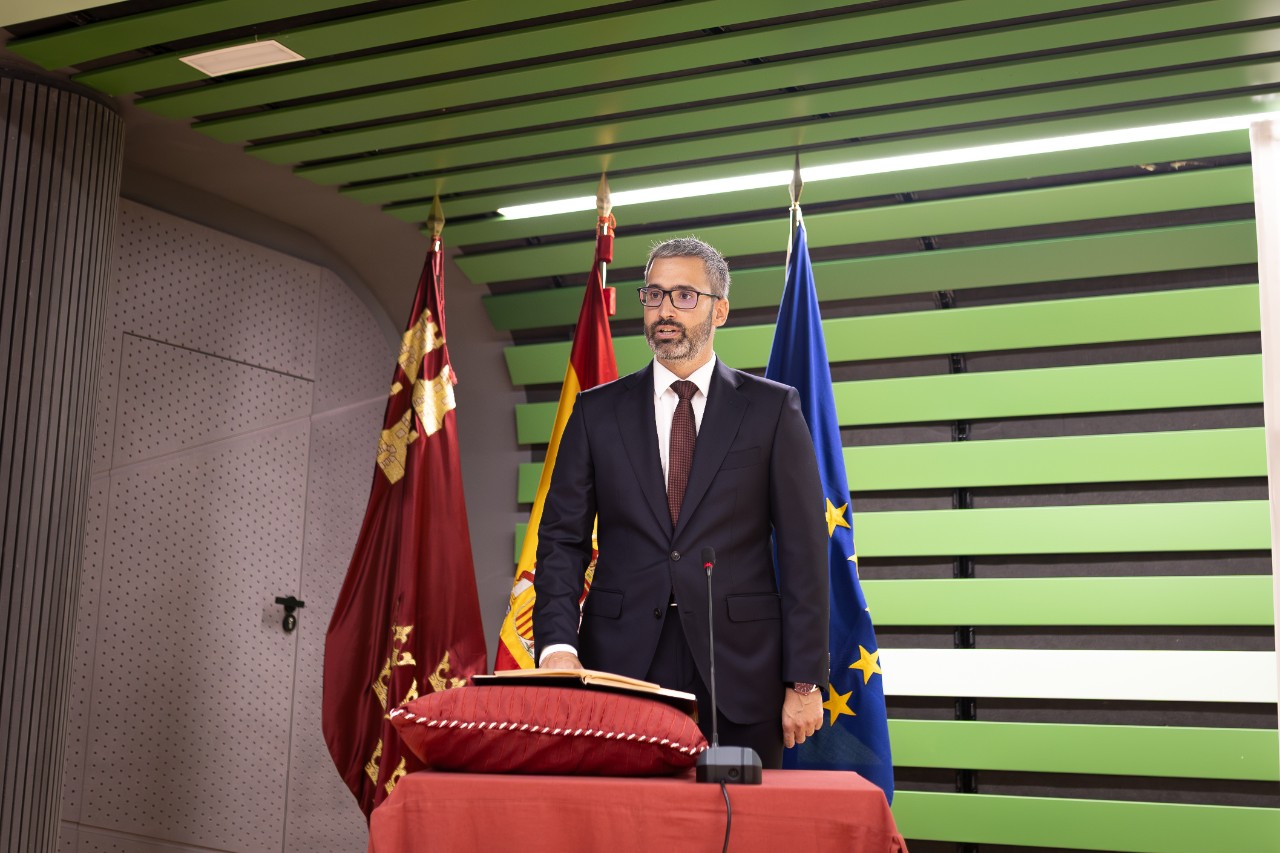 El delegado do Goberno, no momento da toma de posesión