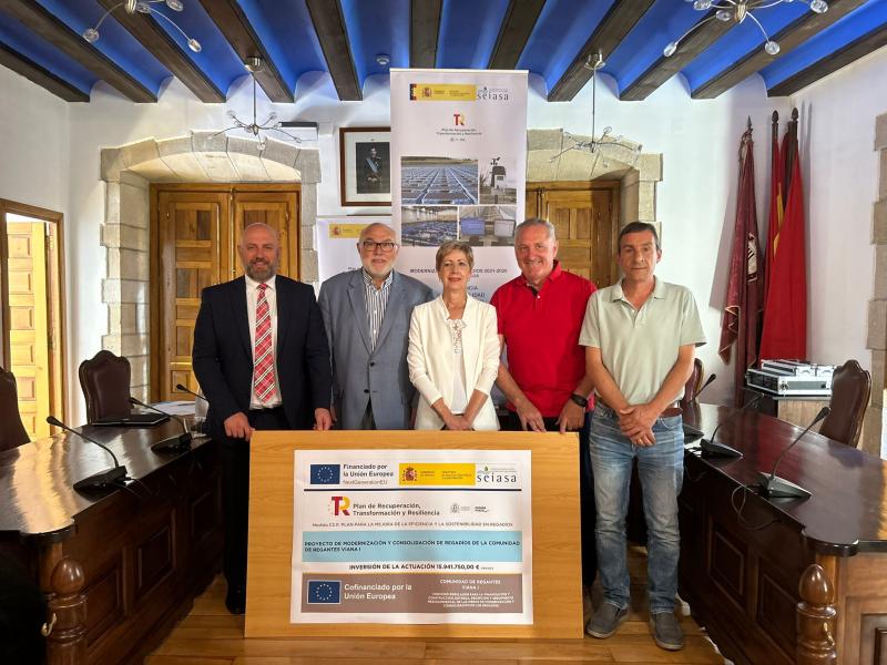 O Ministerio de Agricultura, Pesca e Alimentación incrementa ata os 13,17 millóns de euros o investimento para modernizar os regadíos de Viana