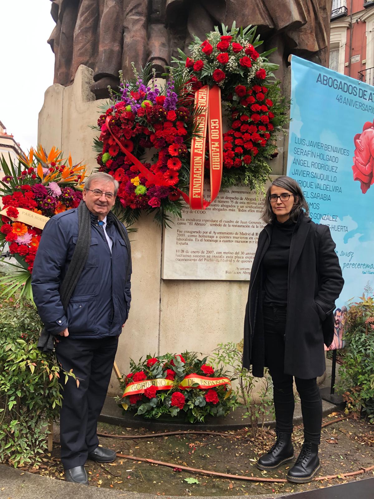 O monumento dedicado aos avogados asasinados en Atocha o 24 de xaneiro de 1977 será declarado como Lugar de Memoria Democrática