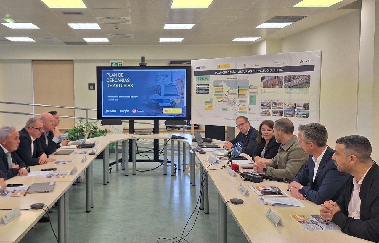 La ejecución del Plan de Cercanías de Asturias avanza, con 1.313 millones ya movilizados, un 70% del total