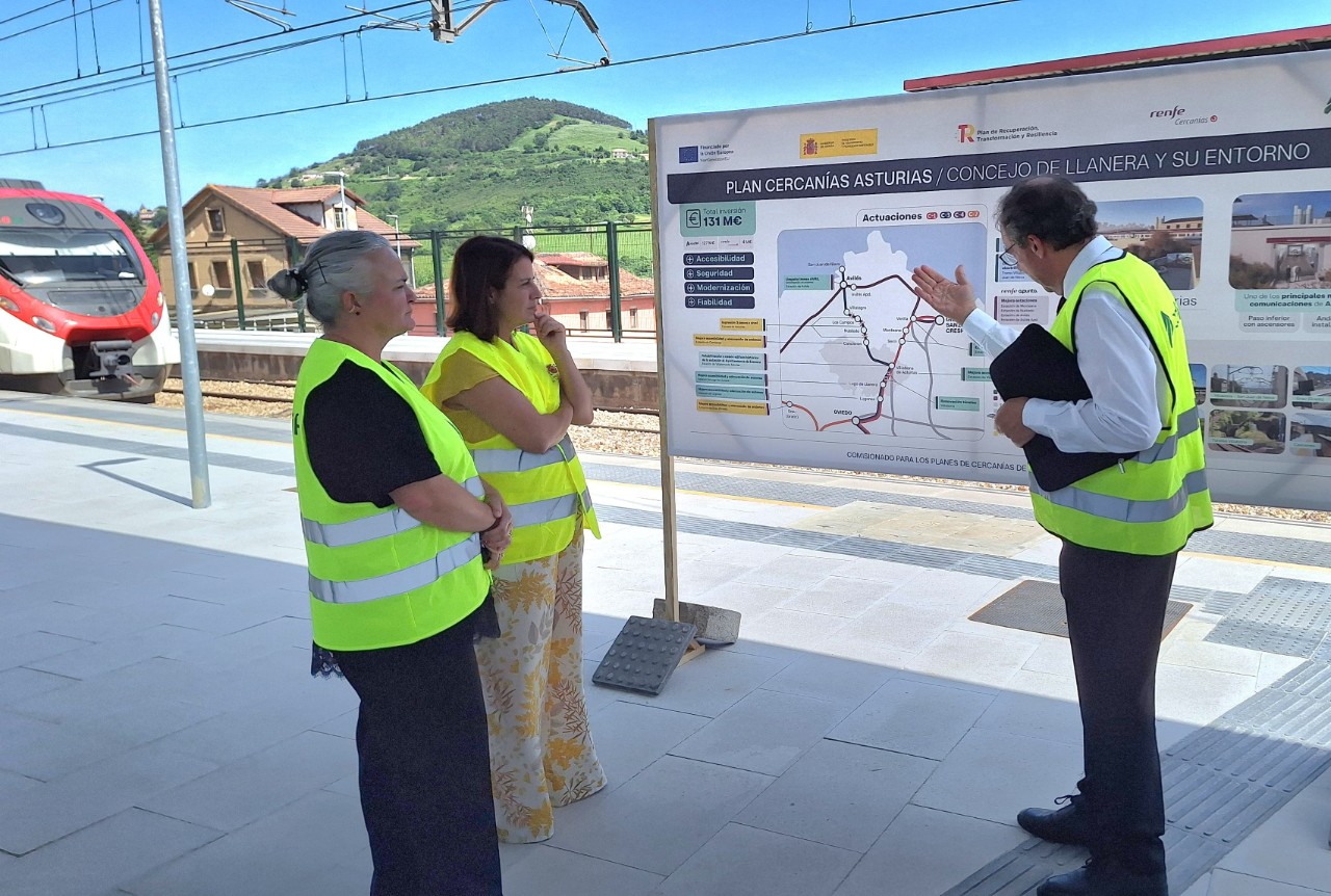 El Gobierno invierte 131 millones en mejorar la accesibilidad de Villabona y otras actuaciones del entorno dentro del Plan de Cercanías de Asturias