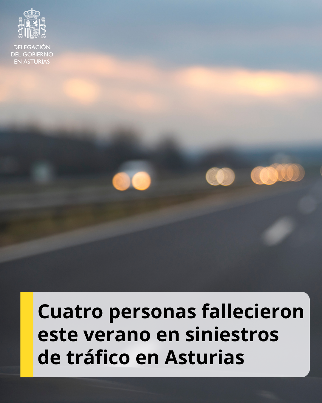 Cuatro personas fallecieron este verano en siniestros de tráfico en  Asturias