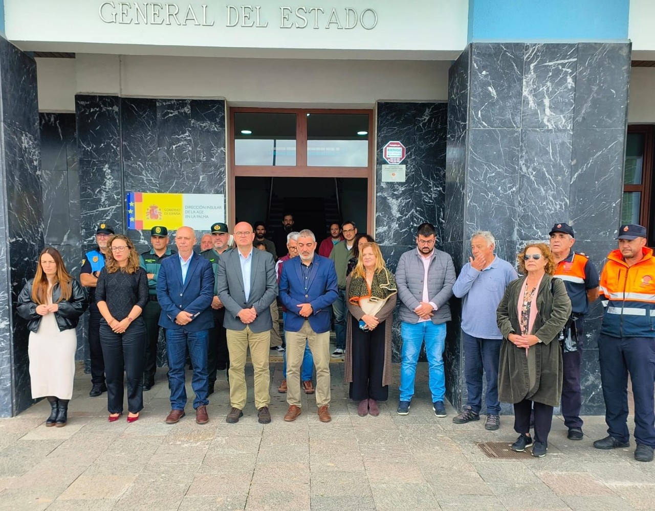 Minuto de silencio en La Palma